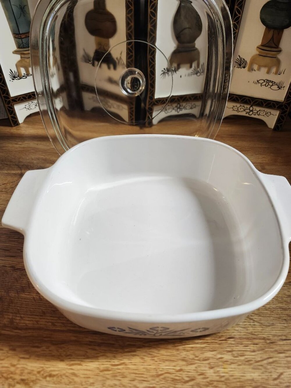 CorningWare Set of 3 Cornflower Blue Casserole Dishes w/Pyrex Lids Vintage - Picture 7 of 16